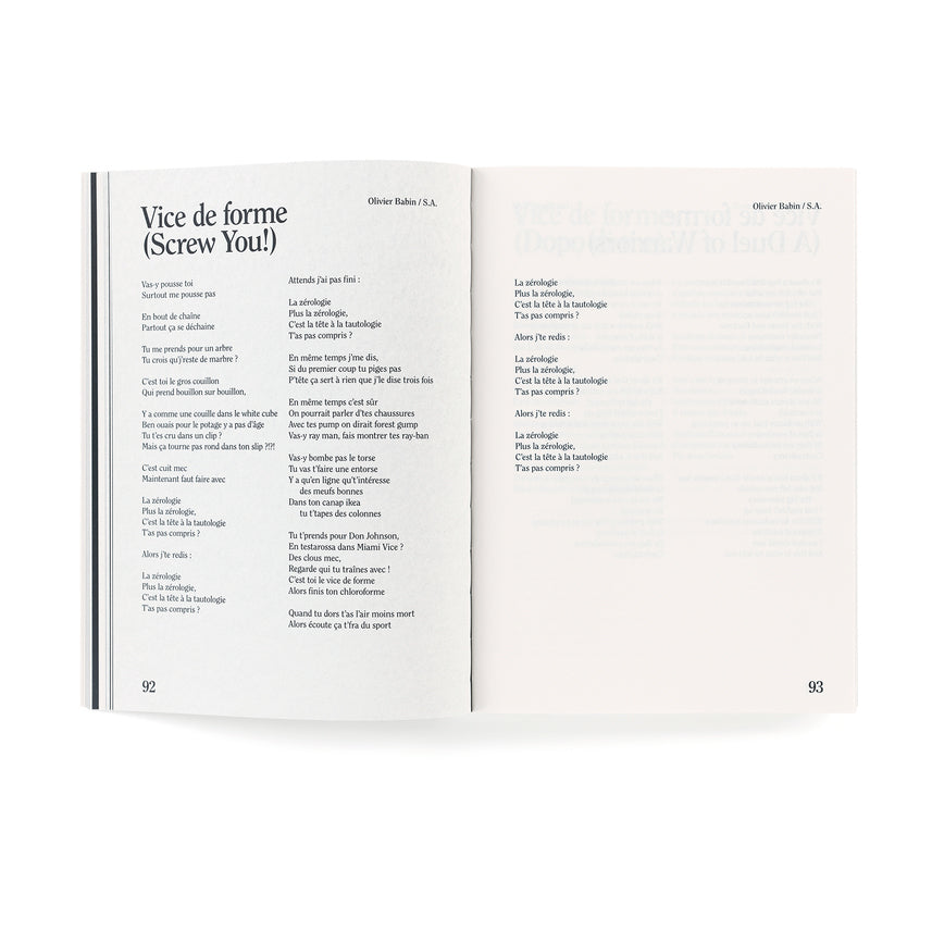 Saâdane Afif - Paroles (Songbook)