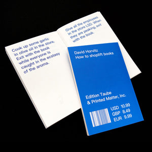 David Horvitz - How To Shoplift Books