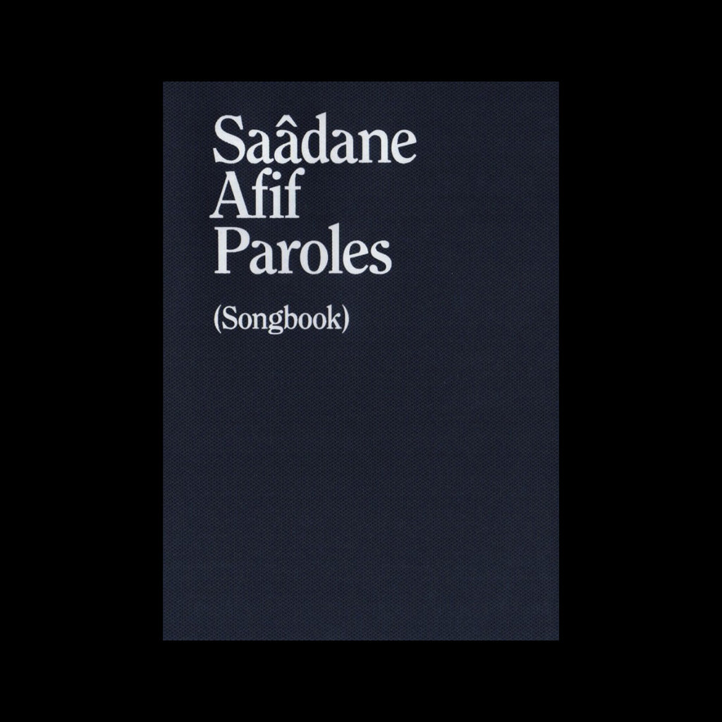 Saâdane Afif - Paroles (Songbook)